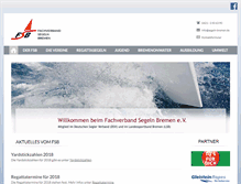 Tablet Screenshot of fachverband-segeln-bremen.de